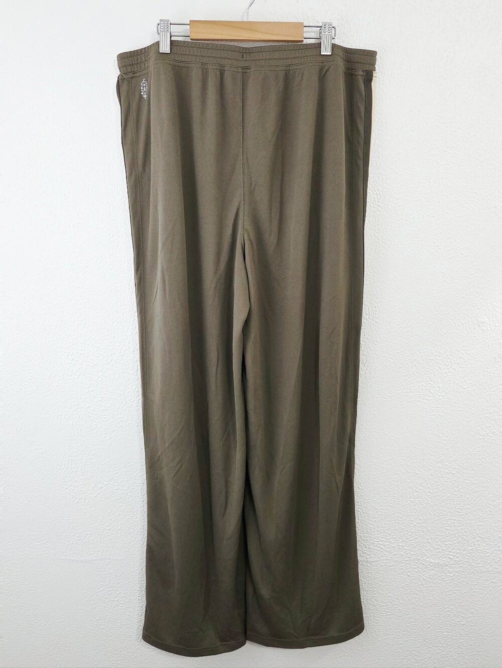 Free People one on one mesh pants army green purple side stripe women's XL new - Picture 6 of 11